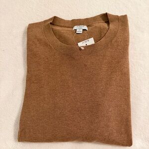 J. Crew Teddi Crewneck Camel Sweater Medium NWT